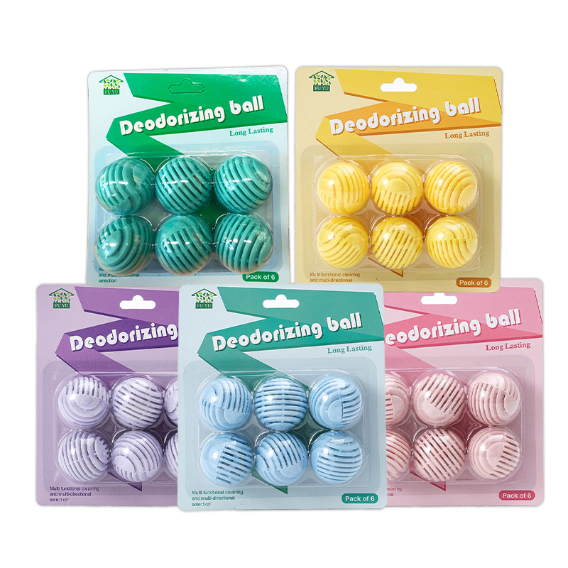 Shoe Deodorizer Ball - 6個/パック 消臭ボール、防カビ・防虫、長持ちする芳香剤、ワードローブ、靴箱、バスルーム、車用