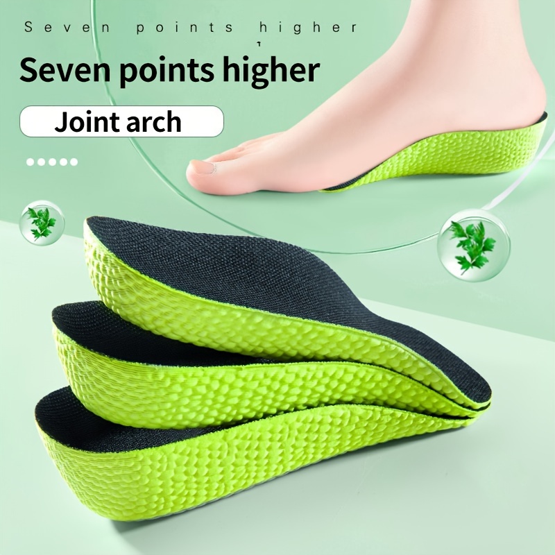 Insole Memory Foam - 見えないインソール ハイアーチサポート 身長アップソール ハーフクッションシューズインサート ヒールリフト メモリーフォームシューパッド