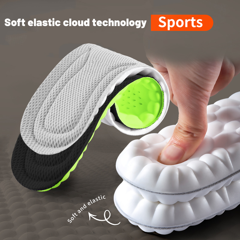 Insole Memory Foam - 1 ペアのメモリーフォームインソール靴用男性女性ナノ抗菌マッサージスポーツインソール足整形外科ケア靴底パッド