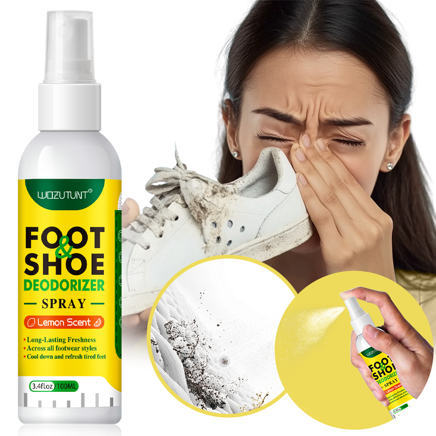 Shoe Deodorizer Ball - 100 ミリリットル足靴消臭スプレーレモン香水足衝撃臭ネメシス消臭除去抗菌リフレッシュ悪臭芳香剤