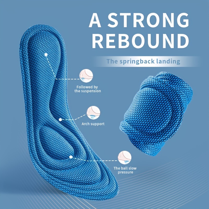 Insole Memory Foam - スポーツマッサージインソールメモリーフォームインソール靴用男性女性ナノ抗菌マッサージスポーツインソール足整形外科靴底