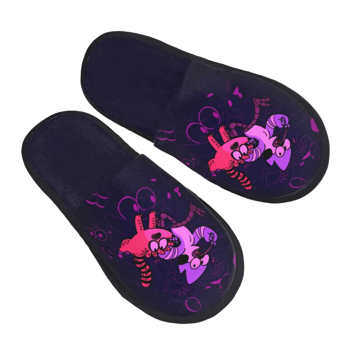 Insole Memory Foam - カスタム R-Regular Show ソフトメモリーフォームハウススリッパ女性用面白い漫画快適な暖かい滑り止めソールスリッパ