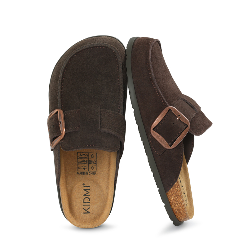 Litfun 本物のスエード素材のクロッグスリッパ 女性用  - Insole Memory Foam のレビューと価格