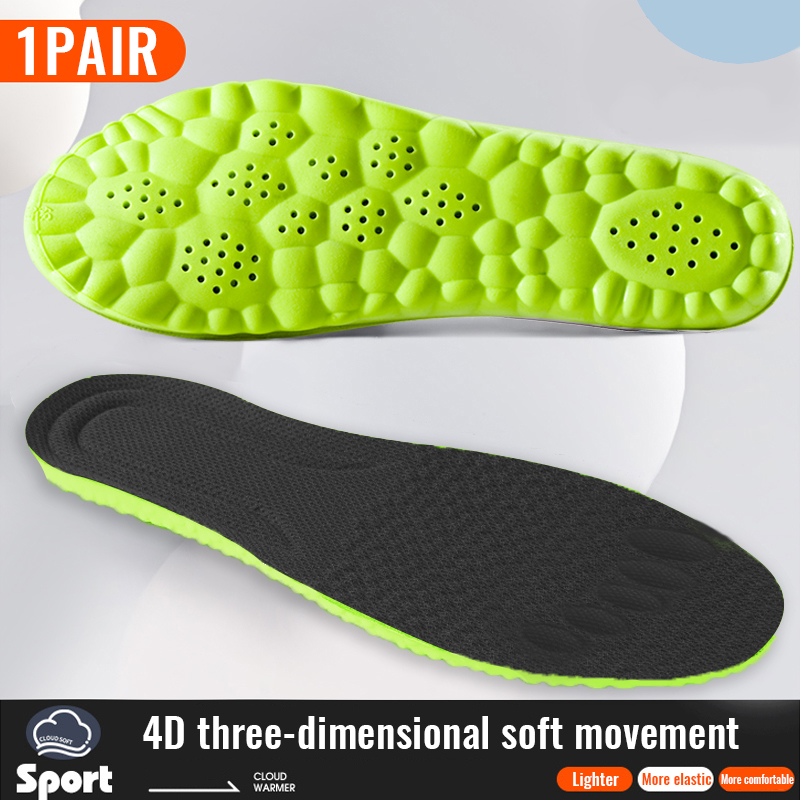 1 ペアのメモリーフォームインソール靴用男性女性ナノ抗菌マッ - Insole Memory Foam のレビューと価格