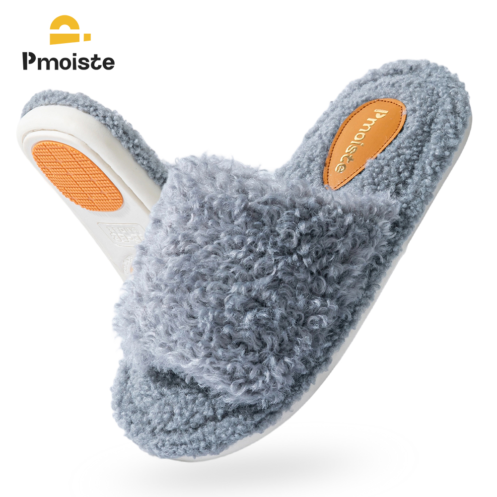 Pmoiste ファジーハウススリッパ女性用快適で柔らかく暖 - Insole Memory Foam のレビューと価格