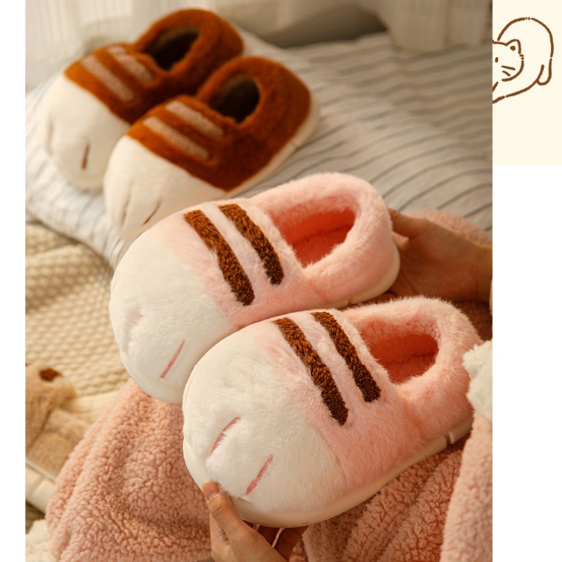 ホームファジースリッパ レディース 冬用 暖かい 猫の肉球  - Sneaker Care Set のレビューと価格