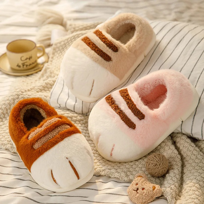 ホームファジースリッパ レディース 冬用 暖かい 猫の肉球  - Sneaker Care Set のレビューと価格