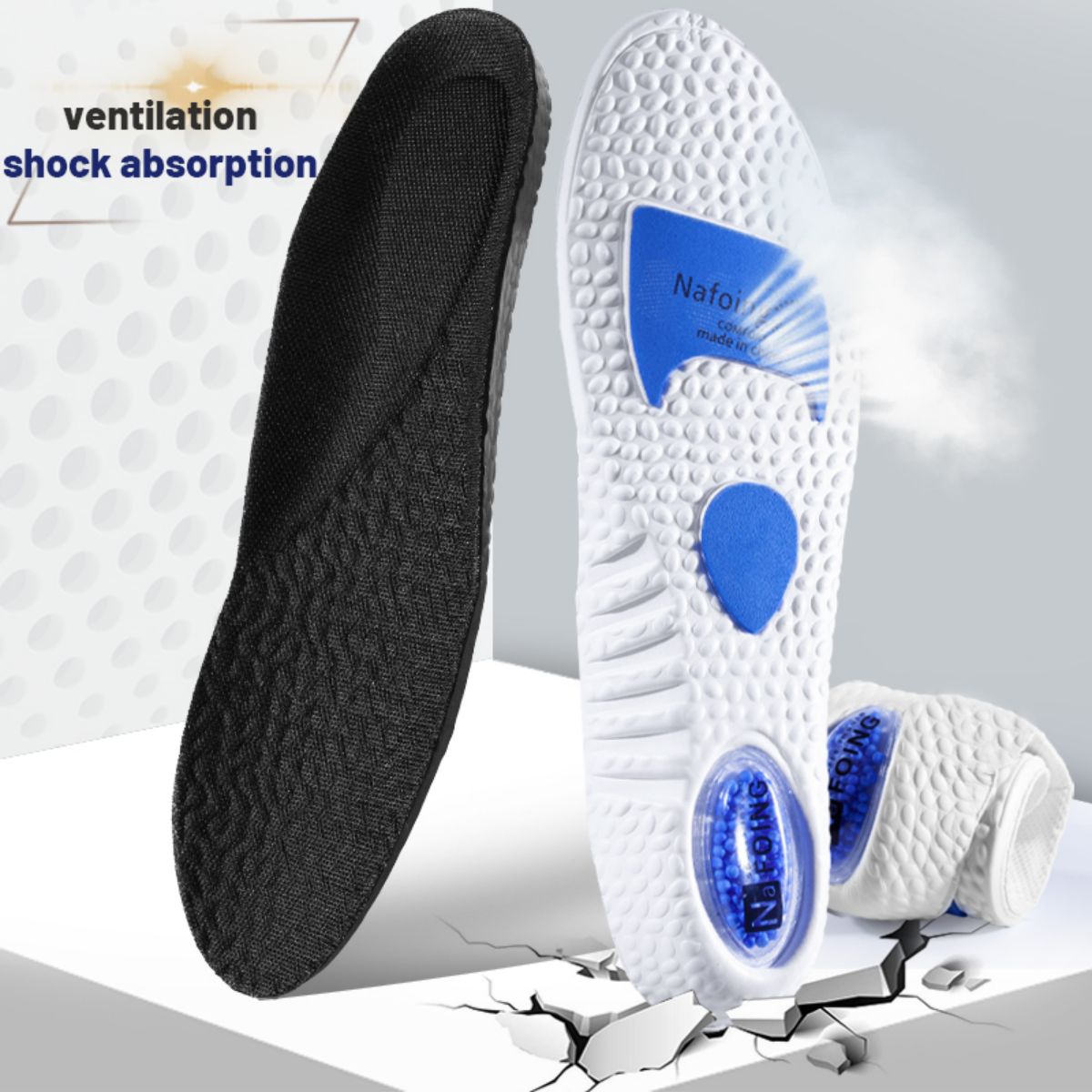 1ペアアップグレードスポーツ衝撃吸収インソールpuメモリーフ - Insole Memory Foam のレビューと価格