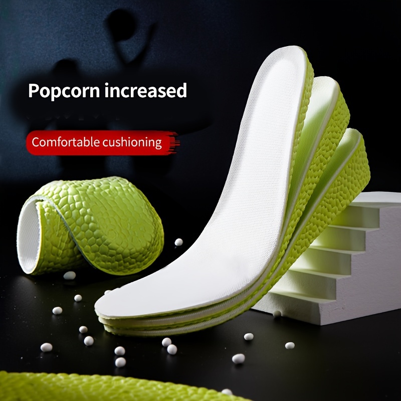 1 ペアの目に見えない増加インソールグリーン低反発インソール - Insole Memory Foam のレビューと価格